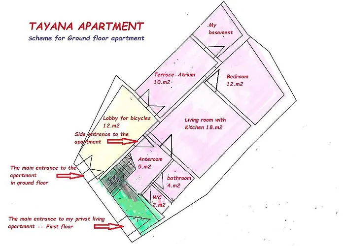 Apartma Tayana - With Affordable Parking !!! דירה פיראן